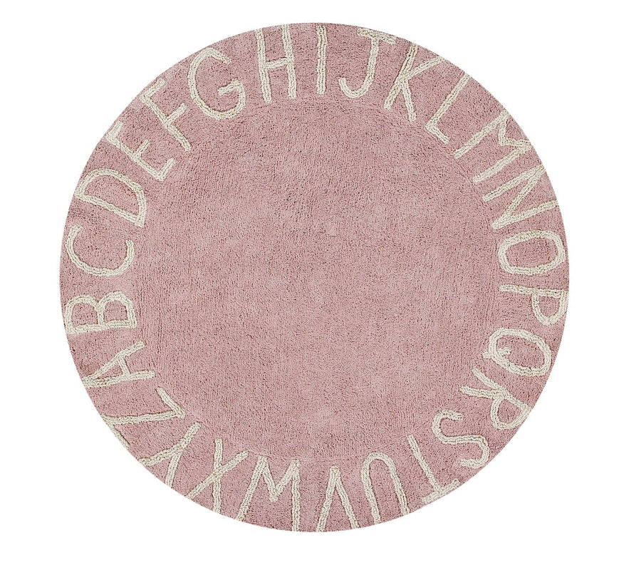 Round Abc Rug In Natural Vintage Nude Design By Lorena Canals 1