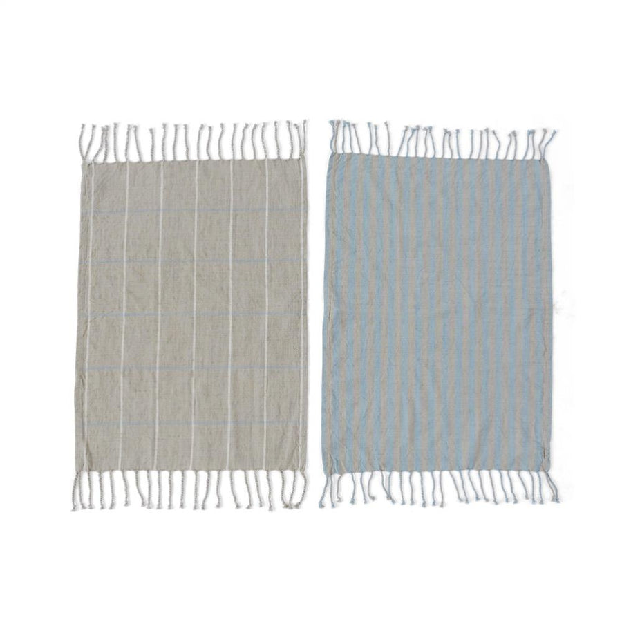 Gobi Tea Towel 2 Pcs Pack Tourmaline Grey 1